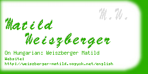 matild weiszberger business card